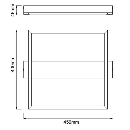 Brilliant - Himmennettävä LED-kattovalaisin LONEOS LED/24W/230V 3000K 45x40 cm
