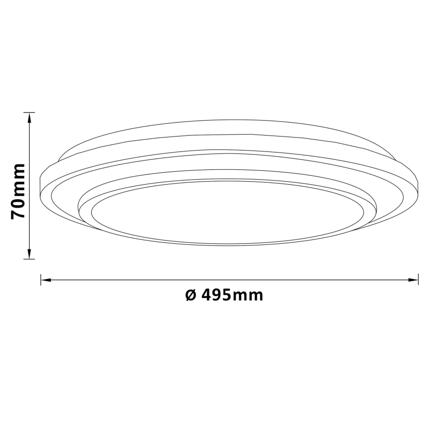 Brilliant - Himmennettävä LED-kattovalaisin LUCIANO LED/40W/230V 3000-6500K + kauko-ohjaus