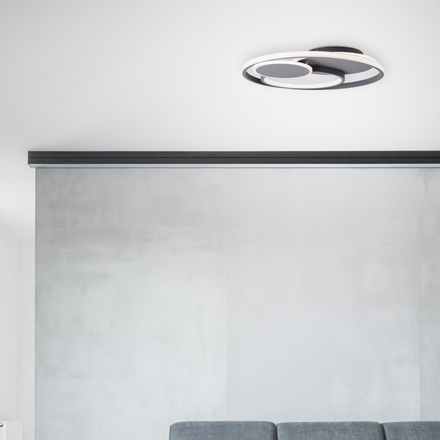Brilliant - Himmennettävä LED-kattovalaisin RUNDA LED/50W/230V 3000-6500K musta + kauko-ohjaus