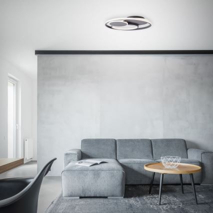 Brilliant - Himmennettävä LED-kattovalaisin RUNDA LED/50W/230V 3000-6500K musta + kauko-ohjaus
