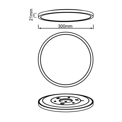 Brilliant - himmennettävä LED-kattovalaisin TUCO LED/20W/230V Ø 29,5 cm musta