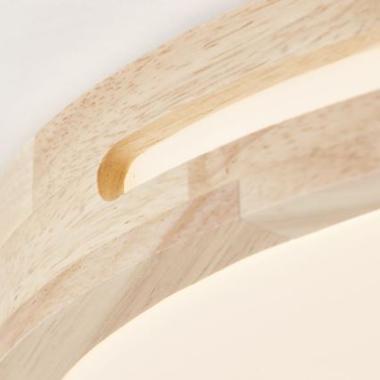 Brilliant - Himmennettävä LED-kattovalaisin WOODBURY LED/24W/230V halkaisija 39 cm kumiviikuna - FSC sertifioitu