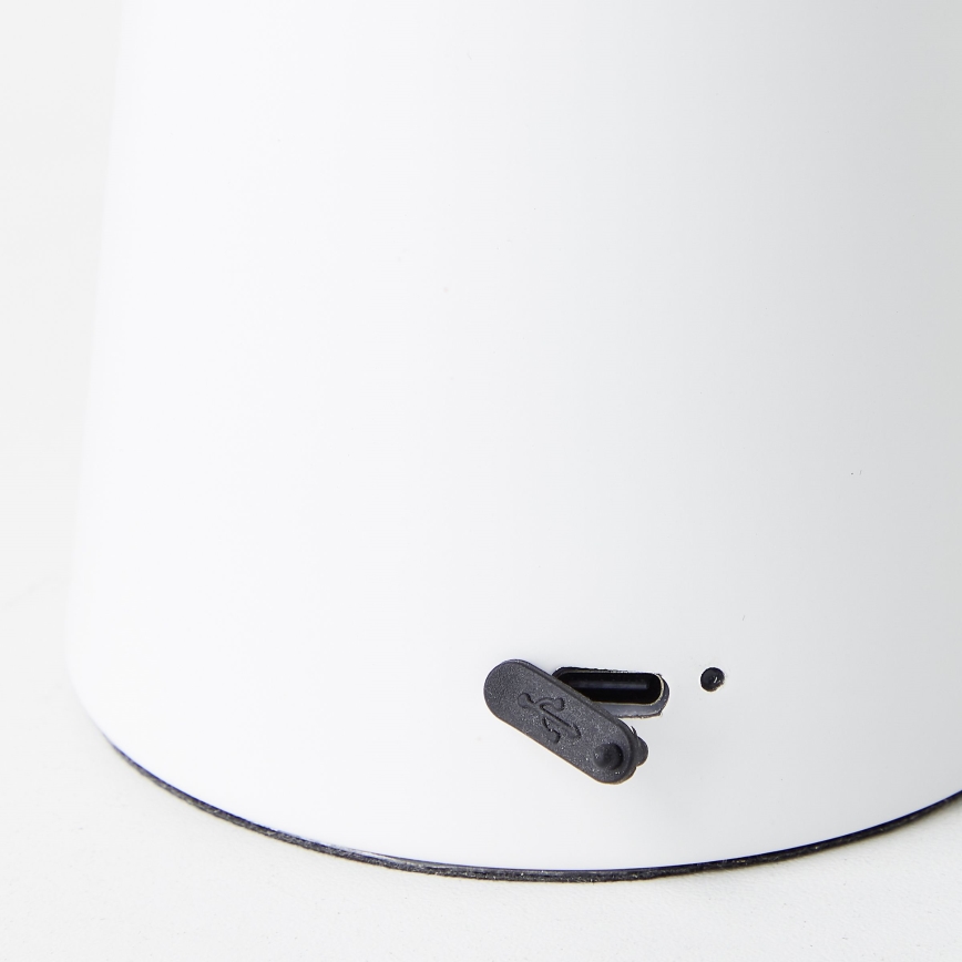 Brilliant - LED Himmennettävä kosketus ulko pöytävalaisin MUFFIN LED/3W/5V USB 2600 mAh IP44 valkoinen