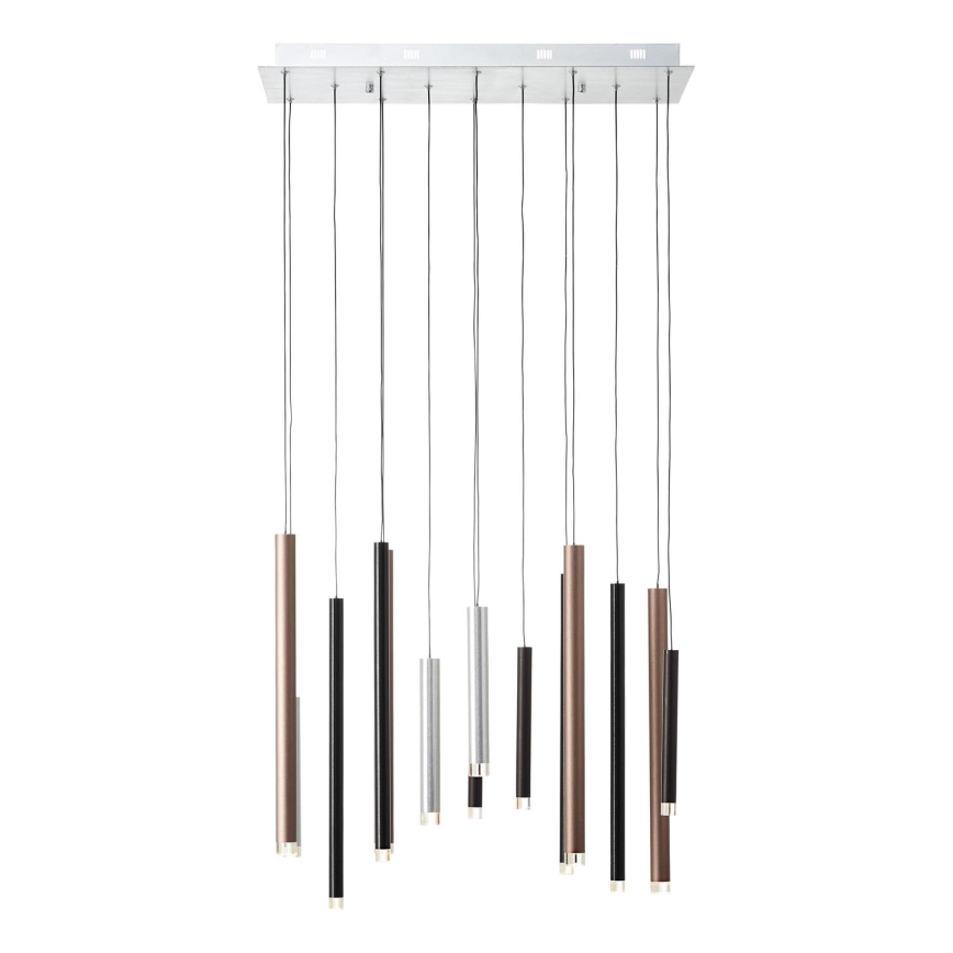 Brilliant - himmennettävä LED-riippuvalaisin CEMBALO LED/60W/230V mattakromi/musta/ruskea