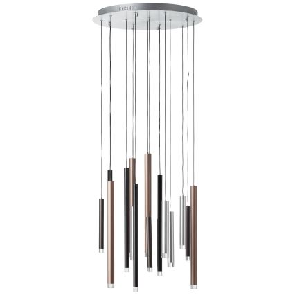 Brilliant - LED-himmennettävä riippuvalaisin kaapelilla CEMBALO LED/70W/230V mattakromi/musta/ruskea