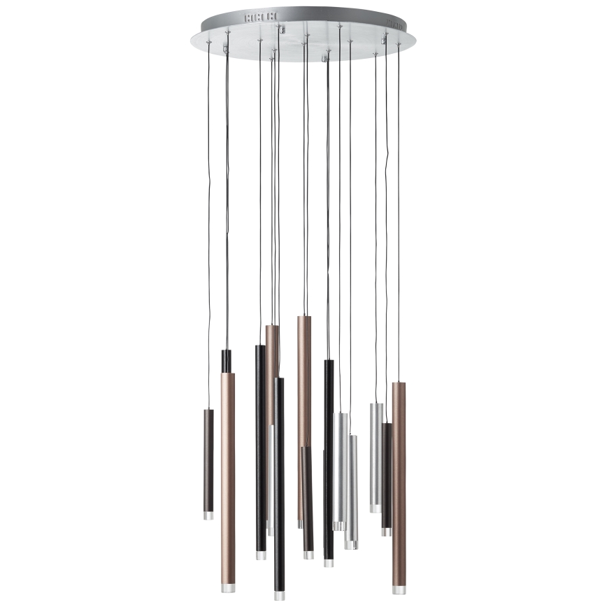 Brilliant - LED-himmennettävä riippuvalaisin kaapelilla CEMBALO LED/70W/230V mattakromi/musta/ruskea