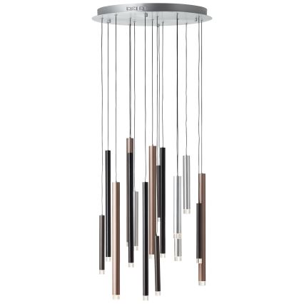 Brilliant - LED-himmennettävä riippuvalaisin kaapelilla CEMBALO LED/70W/230V mattakromi/musta/ruskea