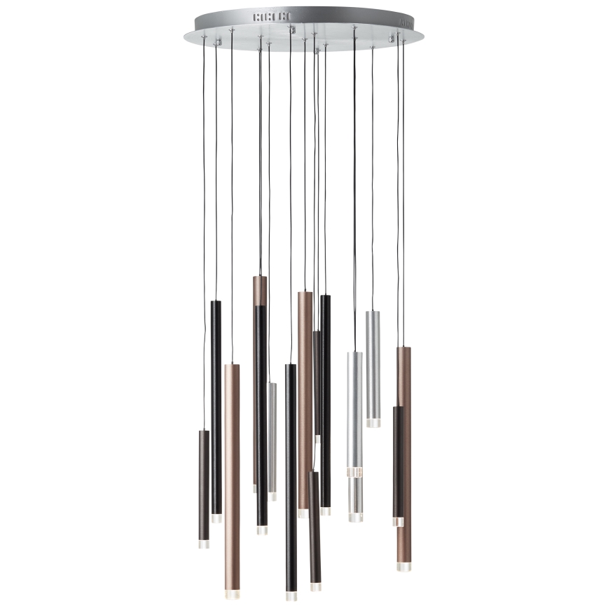 Brilliant - LED-himmennettävä riippuvalaisin kaapelilla CEMBALO LED/70W/230V mattakromi/musta/ruskea
