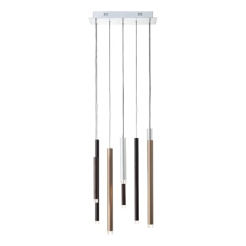 Brilliant - himmennettävä LED-riippuvalaisin kaapelilla CEMBALO LED/32W/230V mattakromi/musta/ruskea