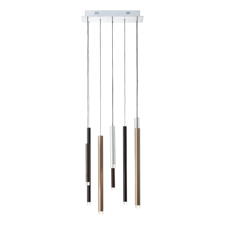Brilliant - himmennettävä LED-riippuvalaisin kaapelilla CEMBALO LED/32W/230V mattakromi/musta/ruskea