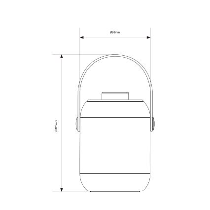 Brilliant - Himmennettävä LED-ulkopöytälamppu GEMMA LED/1,9W/5V IP44 valkoinen