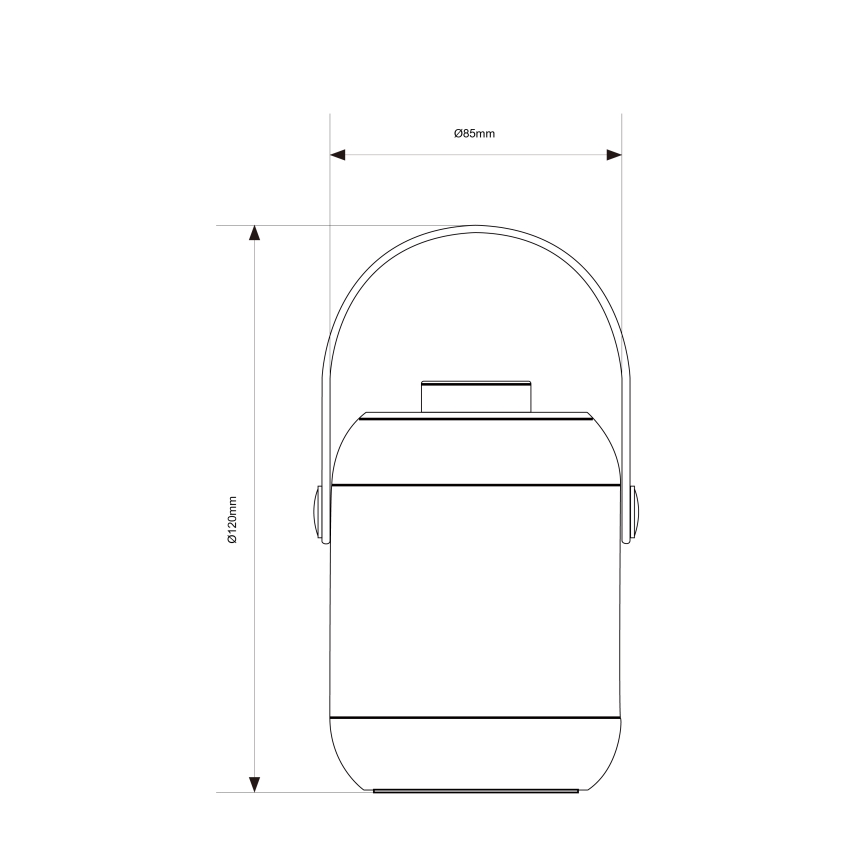 Brilliant - Himmennettävä LED-ulkopöytälamppu GEMMA LED/1,9W/5V IP44 valkoinen