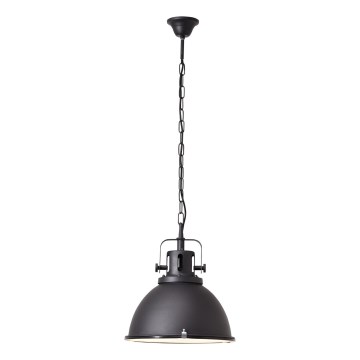 Brilliant - JESPER GLAS, ketjulla ripustettava kattokruunu 1xE27/60W/230V musta