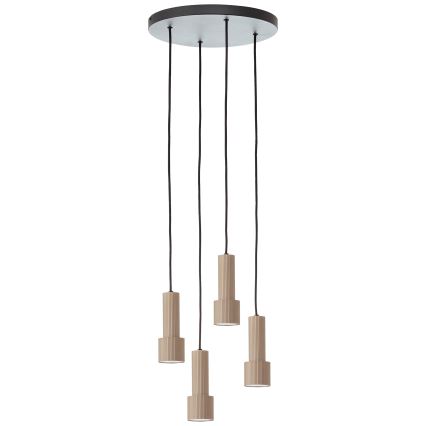 Brilliant - Kattokruunu johdossa CADIZ 4xGU10/10W/230V halkaisija 35 cm pronssi