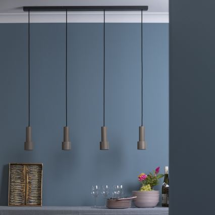 Brilliant - Kattokruunu johdossa CADIZ 4xGU10/10W/230V pronssi