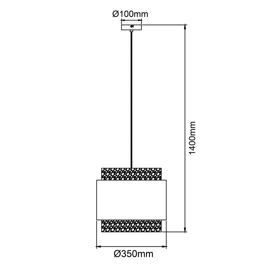 Brilliant - Kattokruunu johdossa WATERLILLY 1xE27/60W/230V halkaisija 35 cm kerma
