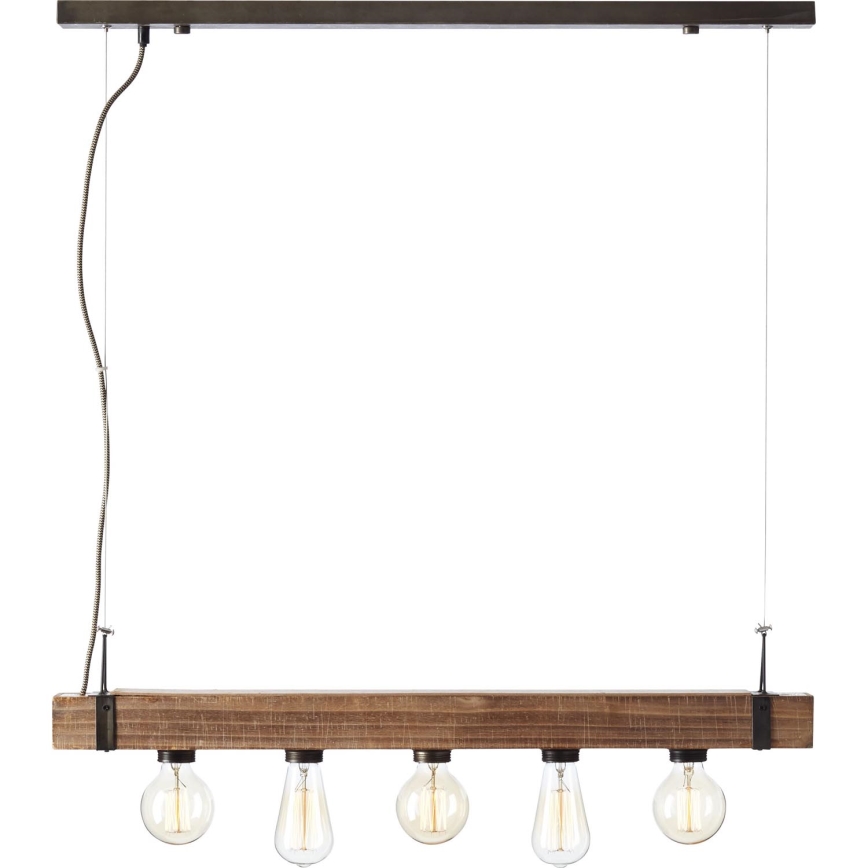Brilliant - Kattokruunu johdossa WOODHILL 5xE27/30W/230V - FSC sertifioitu