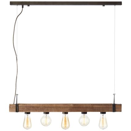 Brilliant - Kattokruunu johdossa WOODHILL 5xE27/30W/230V - FSC sertifioitu
