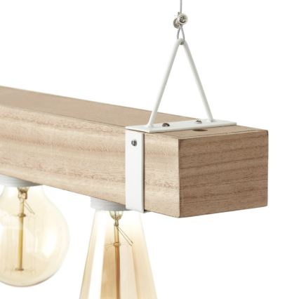 Brilliant - Kattokruunu narulla WHITEWOOD 5xE27/30W/230V