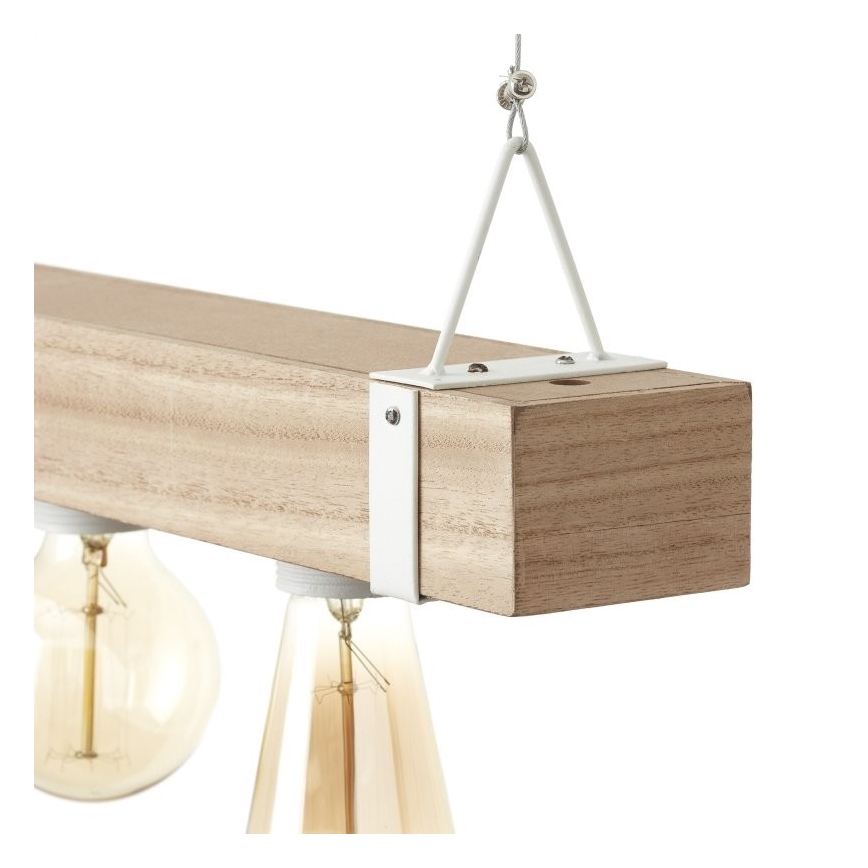 Brilliant - Kattokruunu narulla WHITEWOOD 5xE27/30W/230V