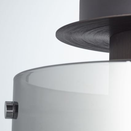 Brilliant - Kattovalaisin BETH 1xE27/60W/230V halkaisija 20 cm musta/savunharmaa