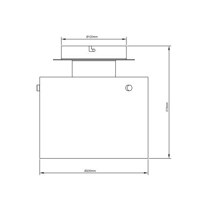 Brilliant - Kattovalaisin BETH 1xE27/60W/230V halkaisija 20 cm musta/savunharmaa