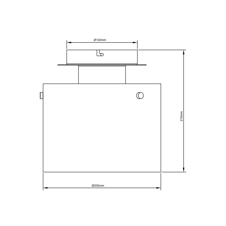 Brilliant - Kattovalaisin BETH 1xE27/60W/230V halkaisija 20 cm musta/savunharmaa