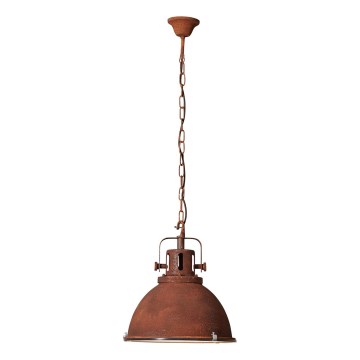 Brilliant - Ketjullinen kattokruunu JESPER GLAS 1xE27/60W/230V kuparinvärinen