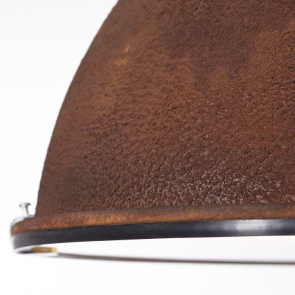 Brilliant - Ketjullinen kattokruunu JESPER GLAS 1xE27/60W/230V kuparinvärinen