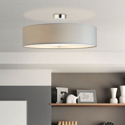 Brilliant - Kiinteä kattokruunu ANDRIA 3xE27/60W/230V halkaisija 60 cm harmaa