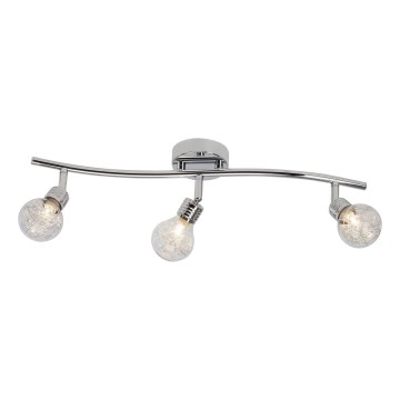 Brilliant - Kohdevalaisin BULB 3xG9/28W/230V, kiiltävä kromi