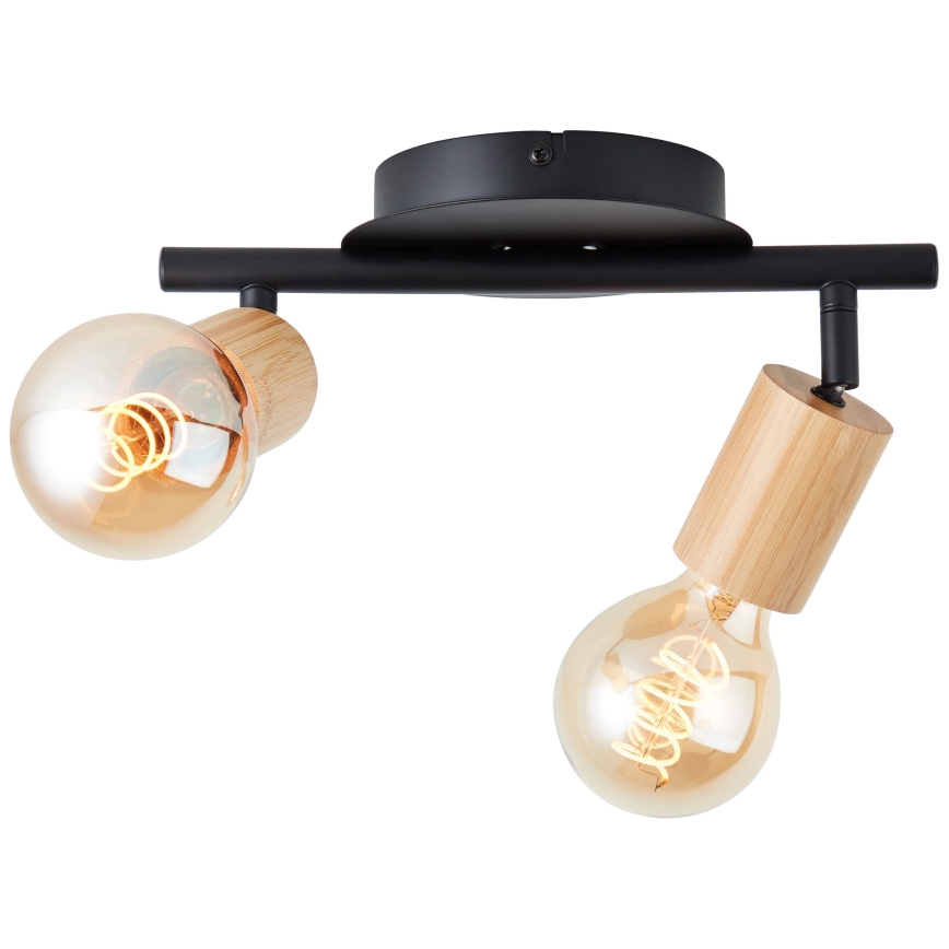 Brilliant - Kohdevalo TIFFANY 2xE27/28W/230V bambu