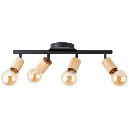 Brilliant - Kohdevalo TIFFANY 4xE27/28W/230V bambu