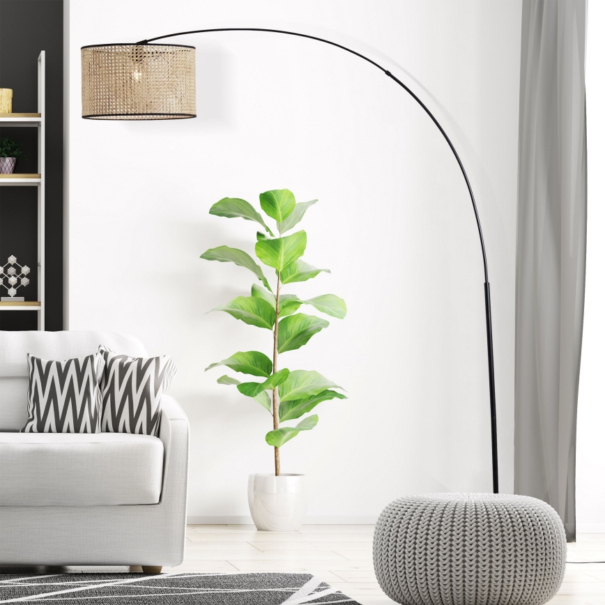 Brilliant - Lattiavalaisin WILEY 1xE27/60W/230V musta/beige