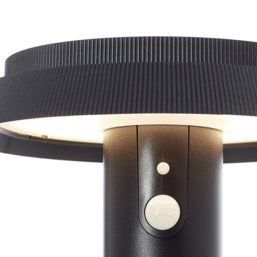 Brilliant - LED-aurinkolamppu anturilla ALVERO LED/4W/3,7V 50 cm IP44 musta