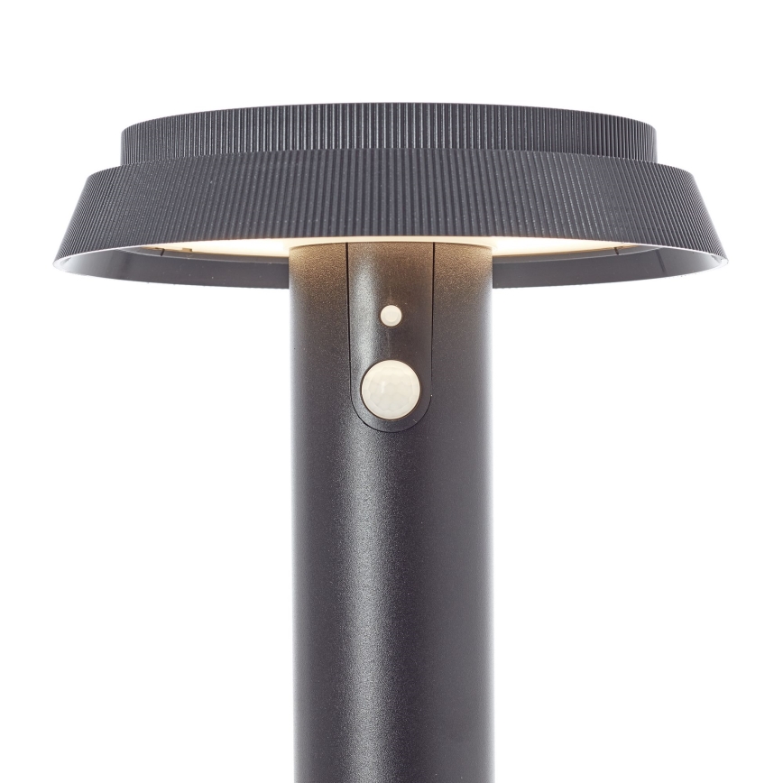 Brilliant - LED-aurinkolamppu anturilla ALVERO LED/4W/3,7V 70 cm IP44 musta