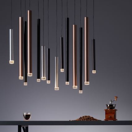 Brilliant - himmennettävä LED-riippuvalaisin CEMBALO LED/60W/230V mattakromi/musta/ruskea