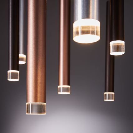 Brilliant - himmennettävä LED-riippuvalaisin CEMBALO LED/60W/230V mattakromi/musta/ruskea