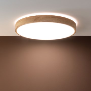 Brilliant - LED himmennettävä kattovalaisin SLIMLINE LED/60W/230V 3000-6500K halkaisija 45 cm kumipuu + kaukosäädin