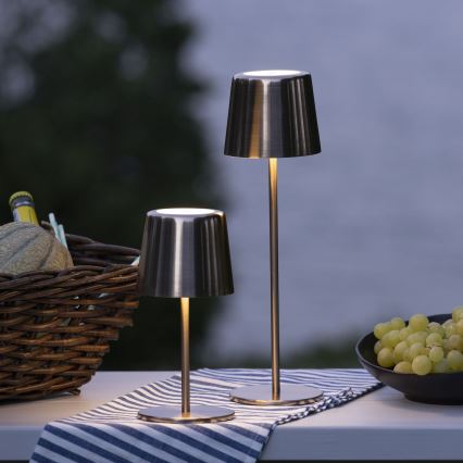Brilliant - LED Himmennettävä kosketus ulko lamppu XAANA LED/4W/5V 3000/4000/6500K 2600 mAh IP44 kupari