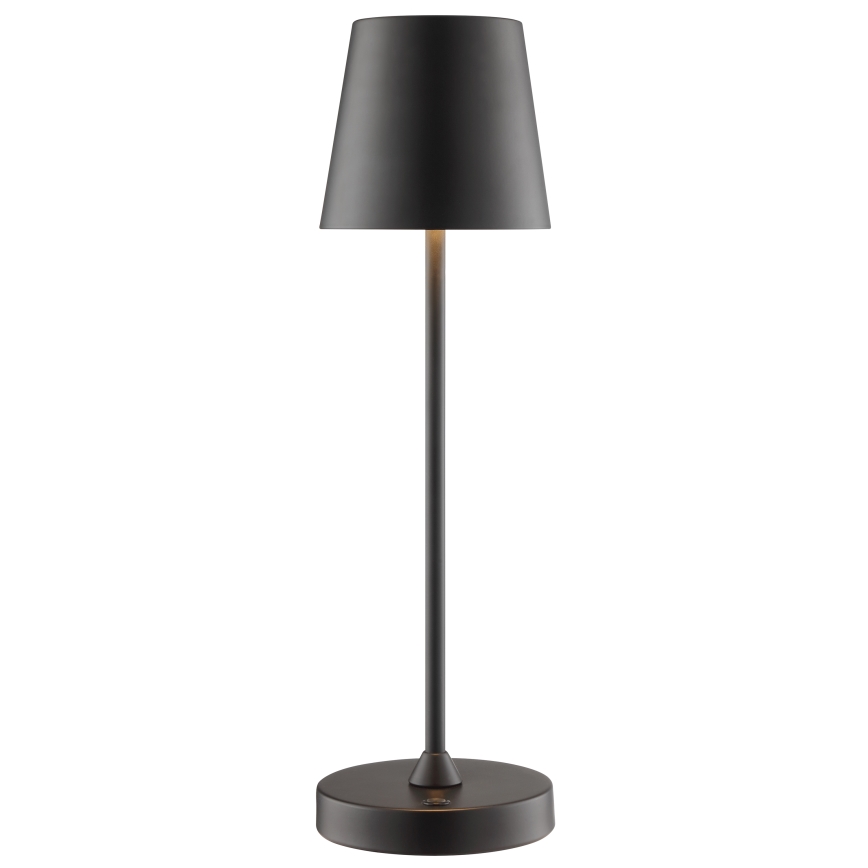 Brilliant - himmennettävä ladattava kosketusohjattu ulkokäyttöinen pöytävalaisin ELORA LED/2,5W/5V 2700K 2600 mAh IP44 musta