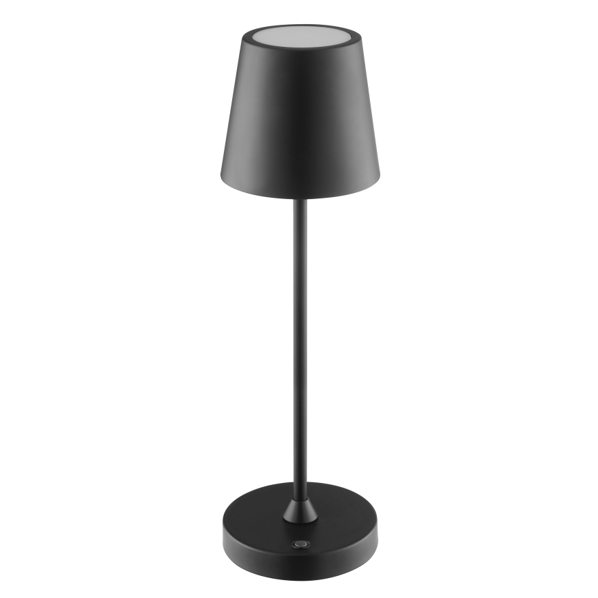 Brilliant - himmennettävä ladattava kosketusohjattu ulkokäyttöinen pöytävalaisin ELORA LED/2,5W/5V 2700K 2600 mAh IP44 musta