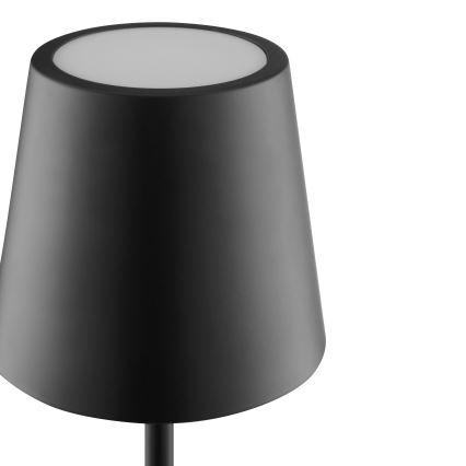 Brilliant - himmennettävä ladattava kosketusohjattu ulkokäyttöinen pöytävalaisin ELORA LED/2,5W/5V 2700K 2600 mAh IP44 musta