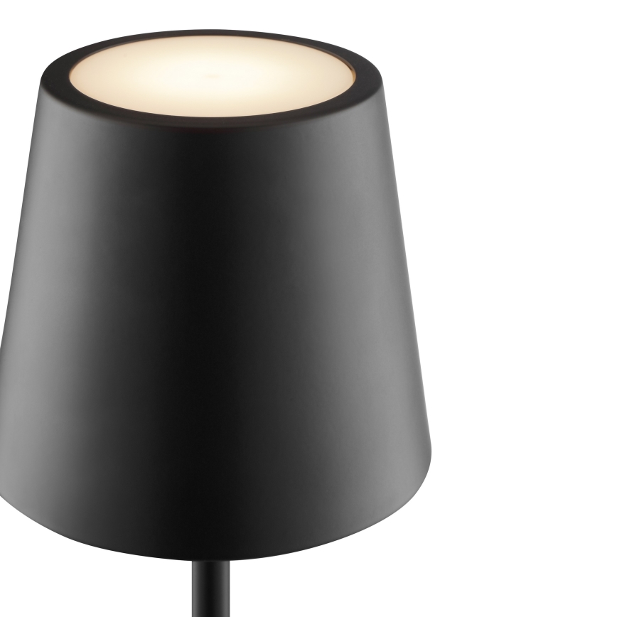 Brilliant - himmennettävä ladattava kosketusohjattu ulkokäyttöinen pöytävalaisin ELORA LED/2,5W/5V 2700K 2600 mAh IP44 musta