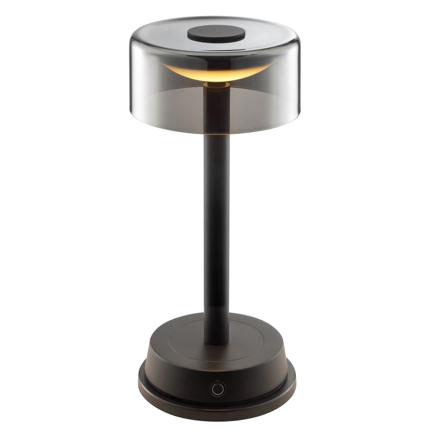 Brilliant - RAZOR himmennettävä ladattava kosketusohjattu ulkokäyttöön tarkoitettu pöytävalaisin LED/2,5W/5V 2700K 2600 mAh IP44 musta