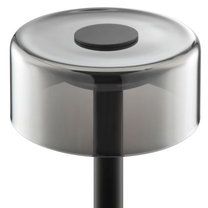 Brilliant - RAZOR himmennettävä ladattava kosketusohjattu ulkokäyttöön tarkoitettu pöytävalaisin LED/2,5W/5V 2700K 2600 mAh IP44 musta