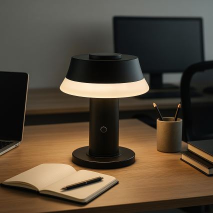 Brilliant - LED himmennettävä ladattava kosketustoiminen pöytälamppu KINICH LED/2,5W/5V 2700K 2600 mAh musta