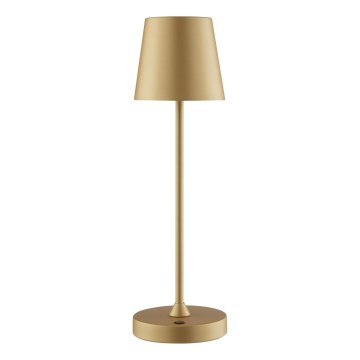 Brilliant - LED Himmennettävä ladattava kosketusohjattu ulkokäyttöinen pöytävalaisin ELORA LED/2,5W/5V 2700K 2600 mAh IP44 kulta