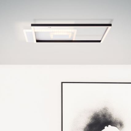 Brilliant - Himmennettävä LED-kattovalaisin IORGO LED/40W/230V 3000K 43,5x43,5 cm valkoinen/musta
