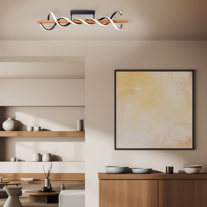 Brilliant - LED-himmennyskattokruunu AMALIA LED/38W/230V mänty - FSC sertifioitu